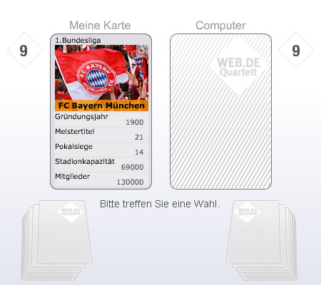 Quartett Bundesligavereine - Kartenspiel
